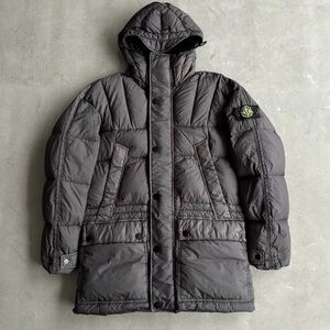 Stone Island Men’s Hooded Puffer Coat in Dark Gray